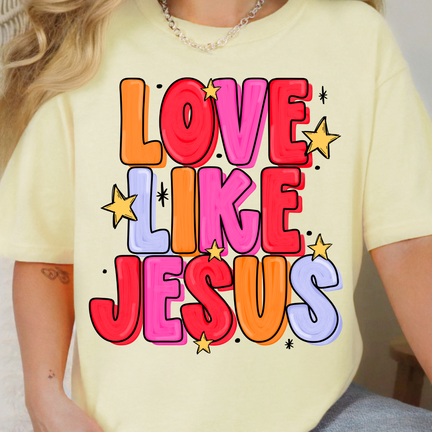 Love Like Jesus - Full Color DTF Transfer - 0818