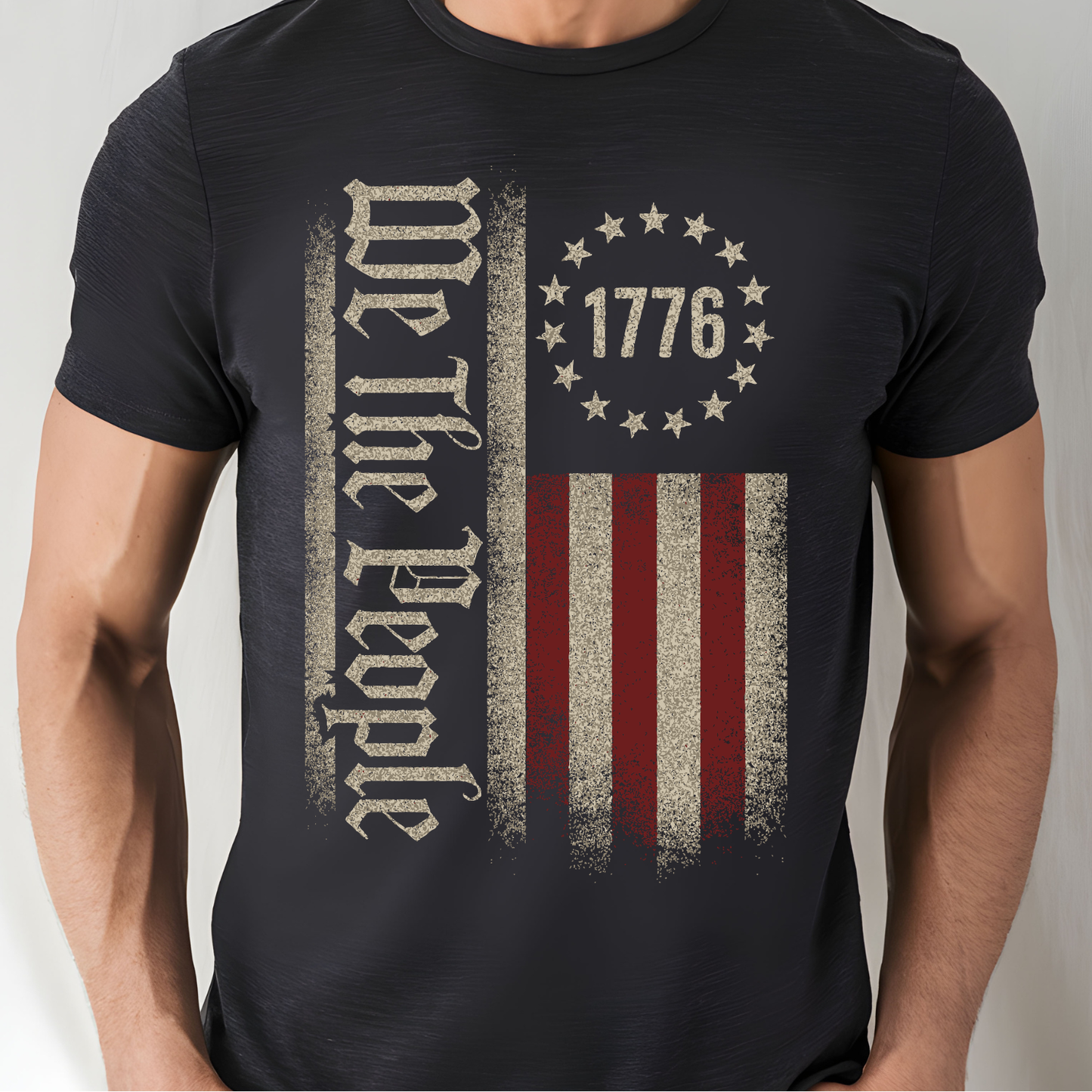 We the People 1776 Vertical Flag - Full Color DTF Transfer - 0622
