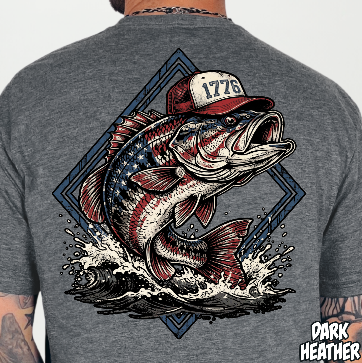1776 Patriotic Fish- Full Color DTF Transfer