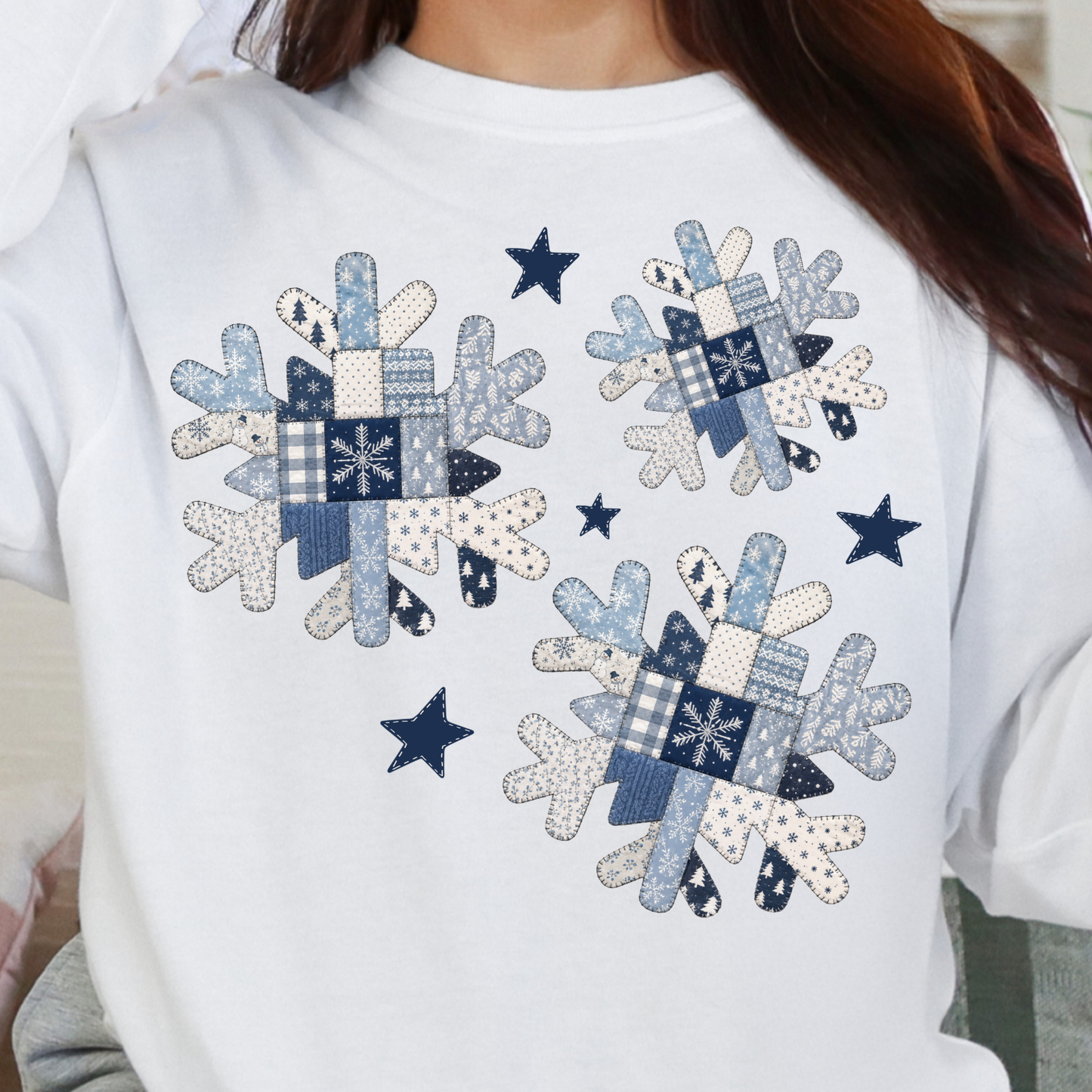 Snowflake Patches - Full Color DTF Transfer - 0822