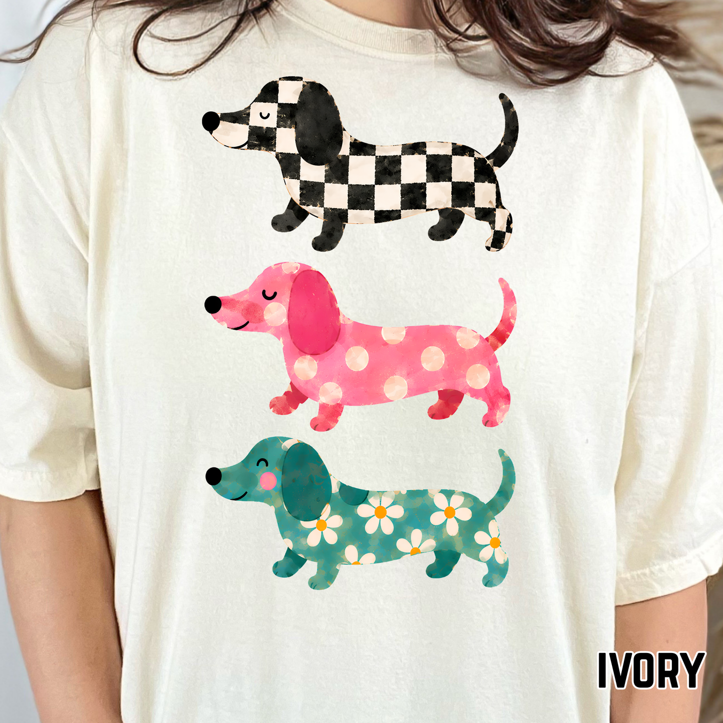 Stacked Weiner Dogs - Full Color DTF Transfer - 0643