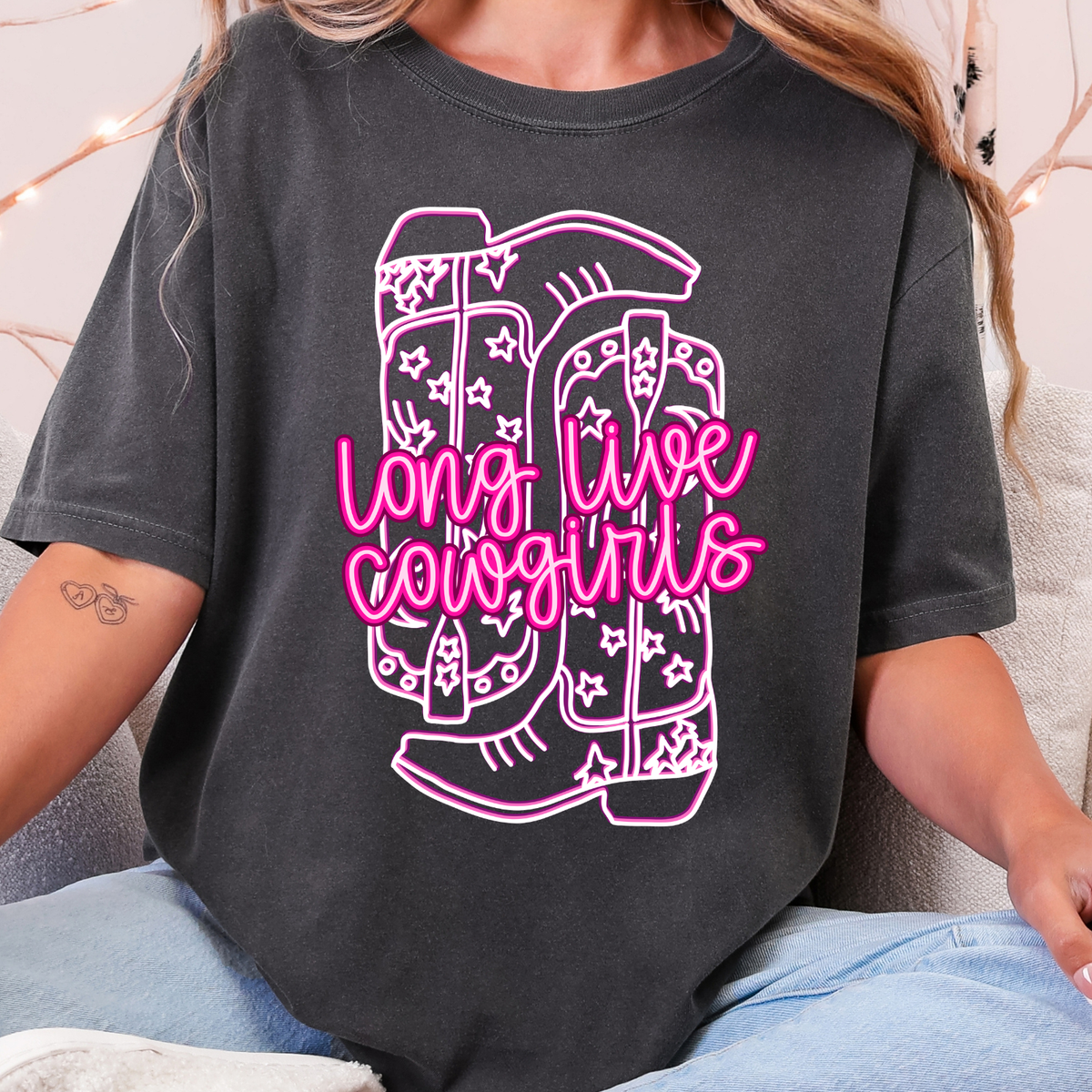 Long Live Cowgirls Wallen Boots - Full Color DTF Transfer - 0885