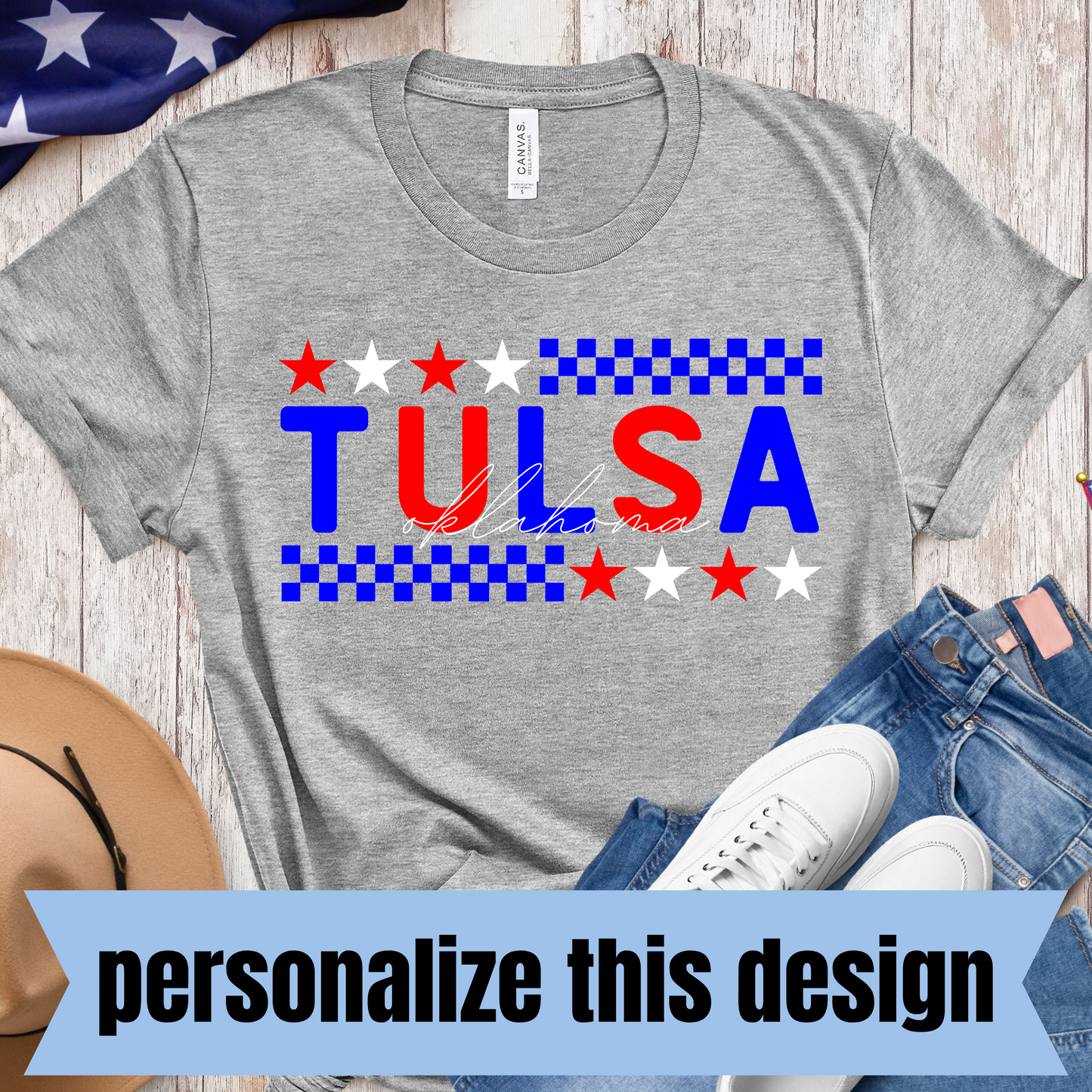 **PREORDER** American City and State- Personalized DTF