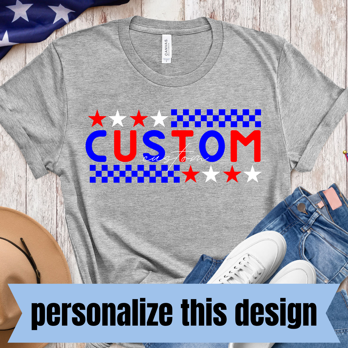 **PREORDER** American City and State- Personalized DTF
