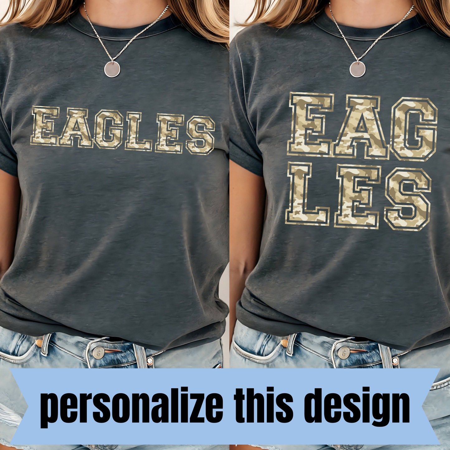 **PREORDER** Varsity Camo - Personalized DTF