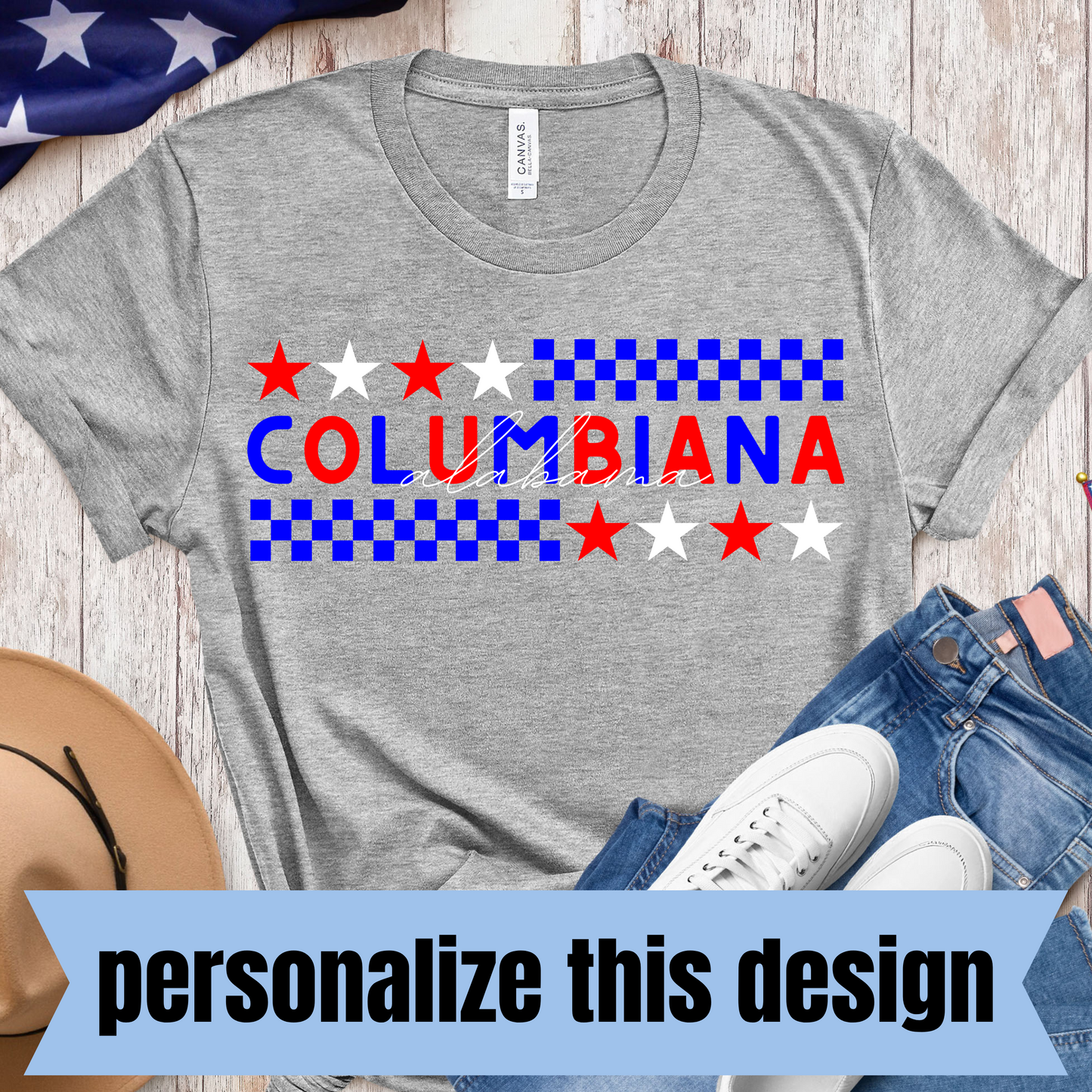 **PREORDER** American City and State- Personalized DTF