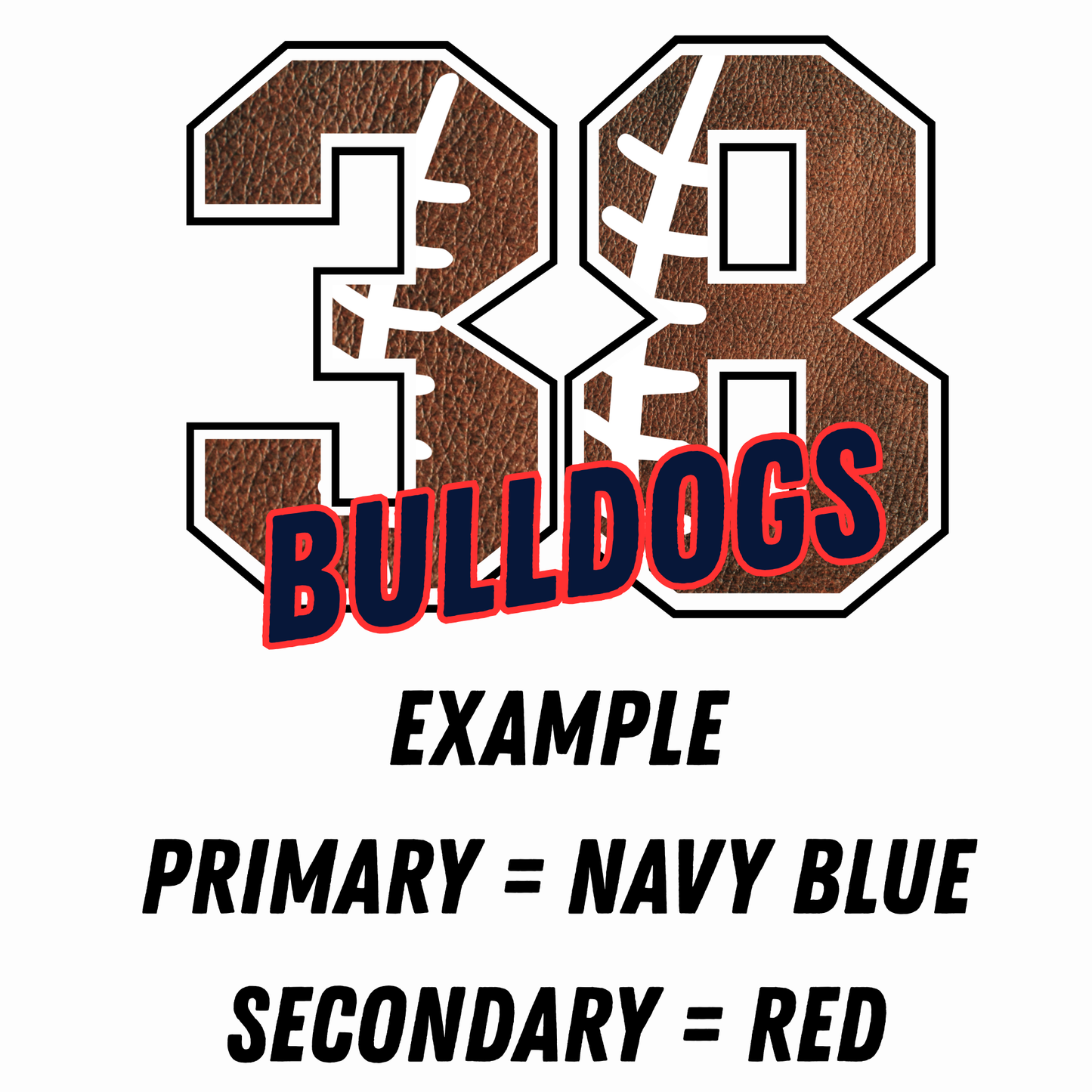 **CUSTOM** Football Numbers - Personalized DTF