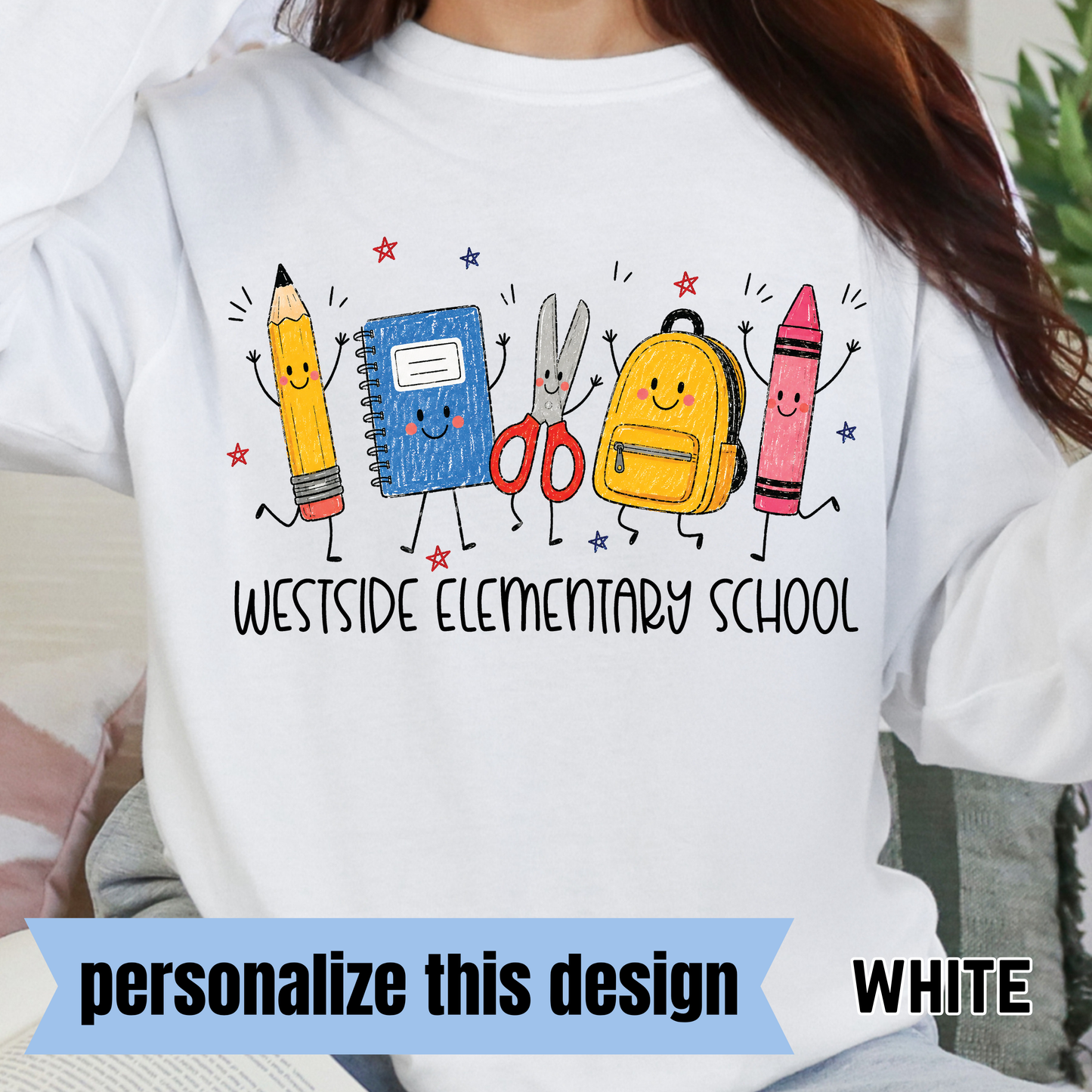 School Supply Parade - Personalized DTF Transfer - 0625