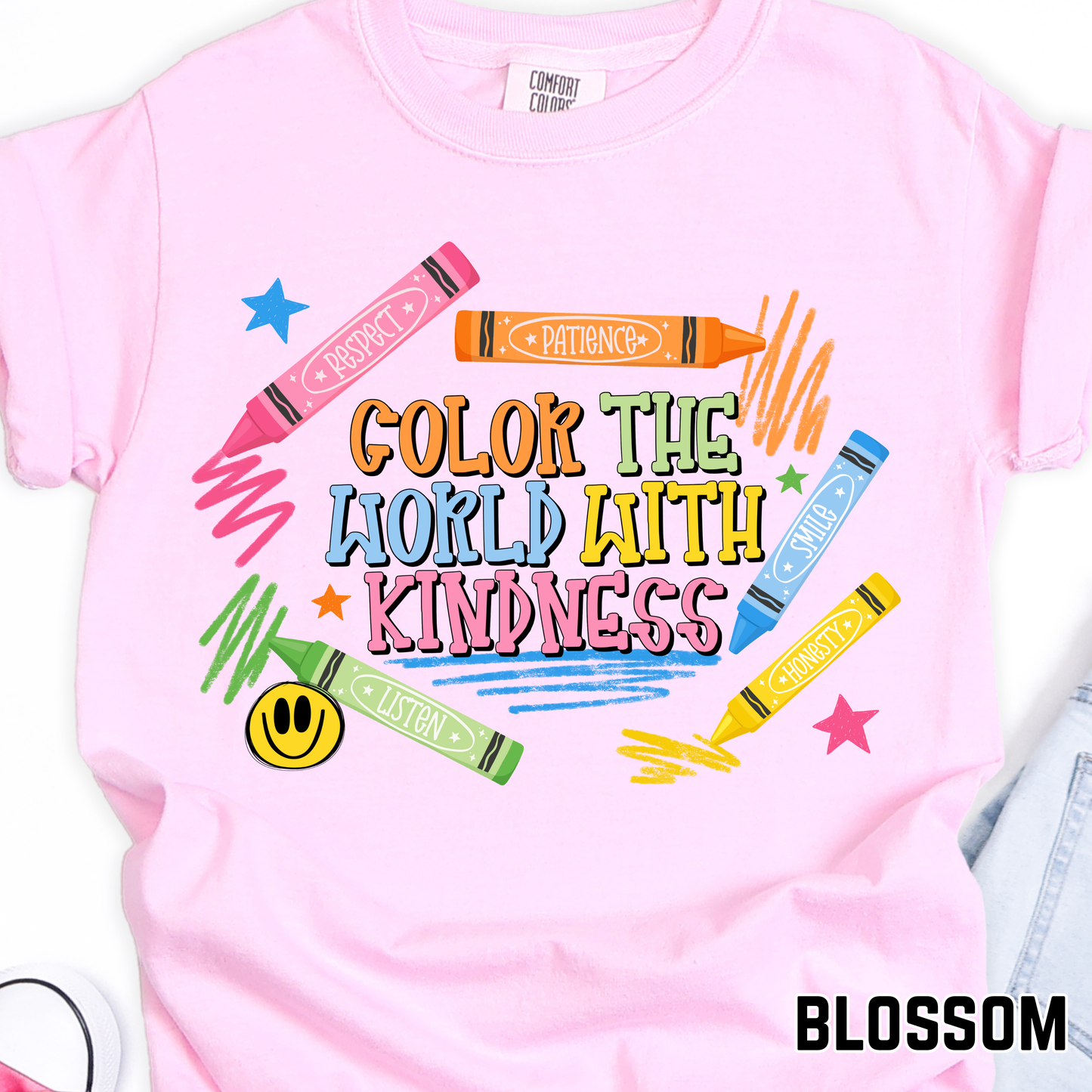 Color the World with Kindness - Full Color DTF Transfer - 0719