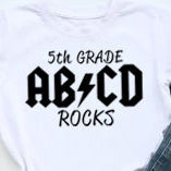 ABCD School Rocks- Single Color (black)- Screen Print Transfer