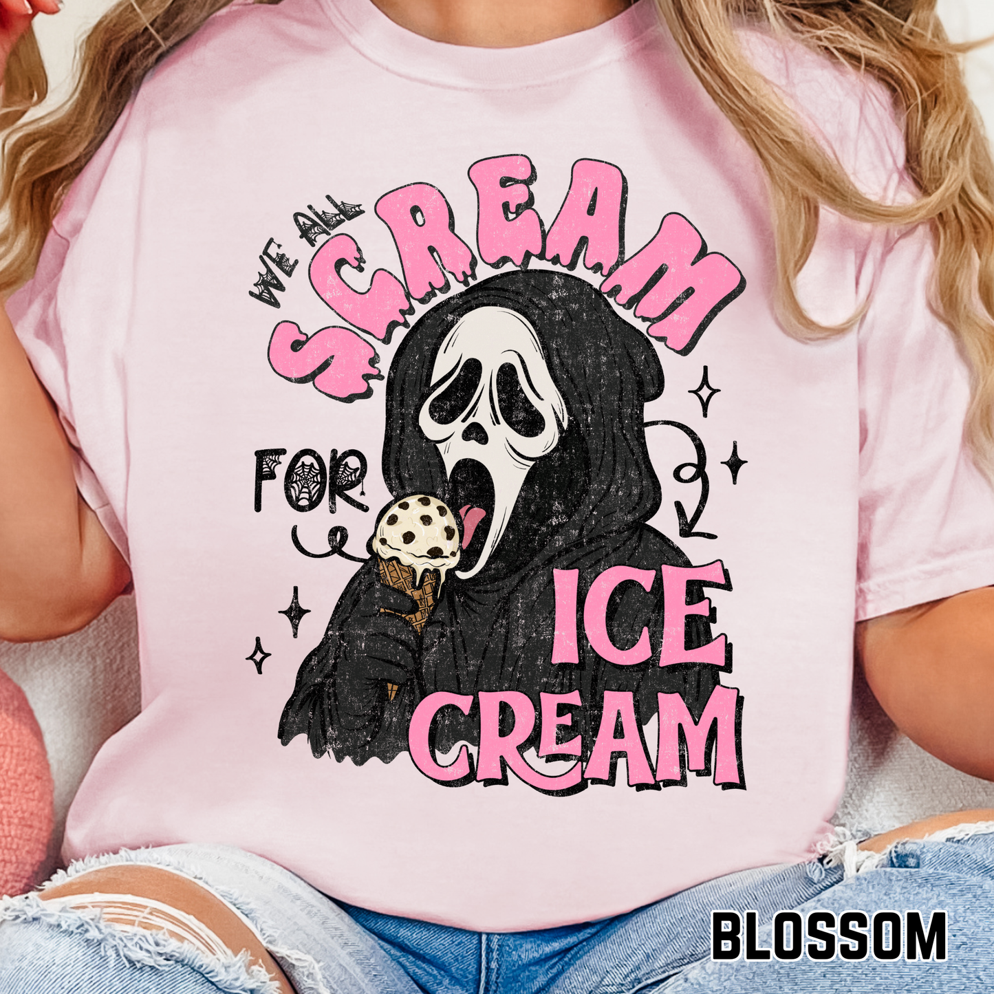 We All Scream for Ice Cream - Full Color DTF Transfer - 0667