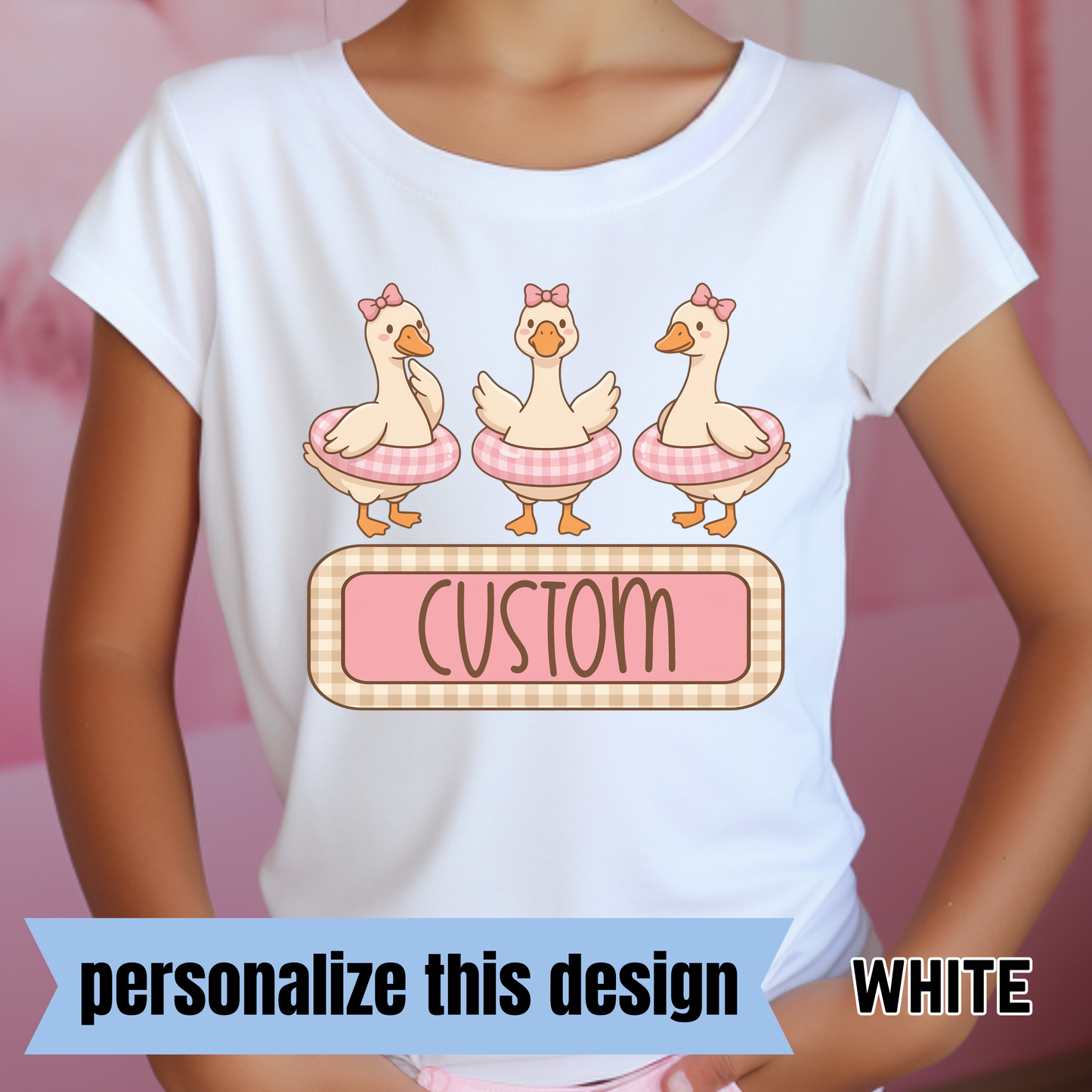 Summer Pool Goose - Personalized DTF Transfer - 0625