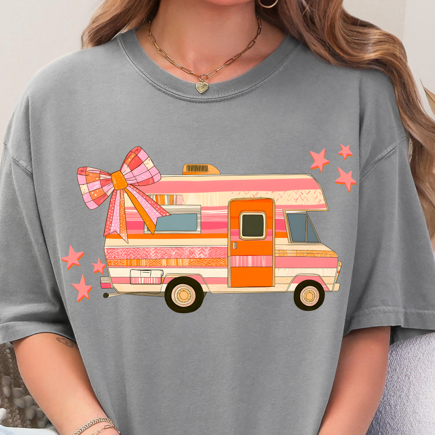 Camp More, Worry Less Camper - Full Color DTF Transfer - 0814