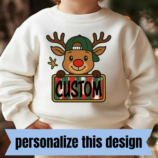 **CUSTOM PREORDER** Boy Reindeer - Personalized DTF