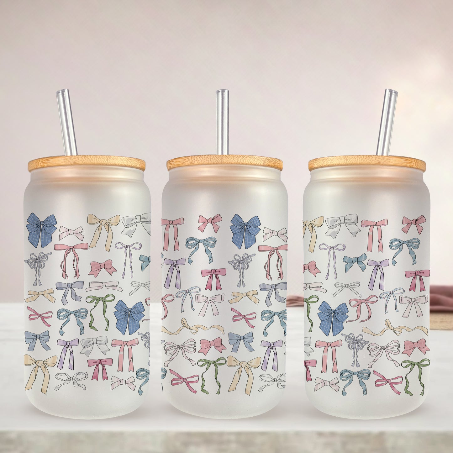 Coquette Bows UV DTF- 16oz Cup Wrap