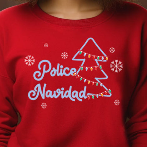 Police Navidad- 11" wide DTF Transfer