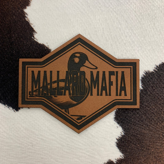 Mallard Mafia- 2.75" wide x 2.75" tall  Leatherette Patch
