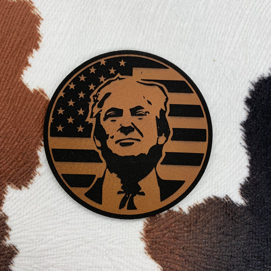 All American Trump-2.5" round Leatherette Patch