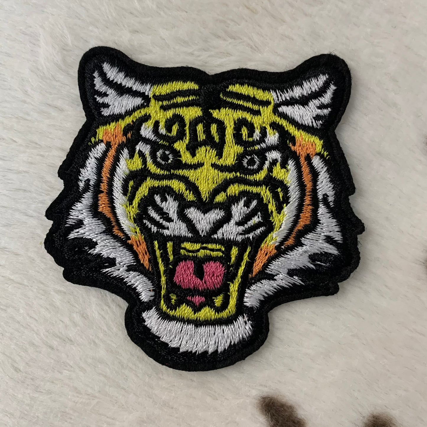 Tiger Face- 2.4" wide Embroidery Patch