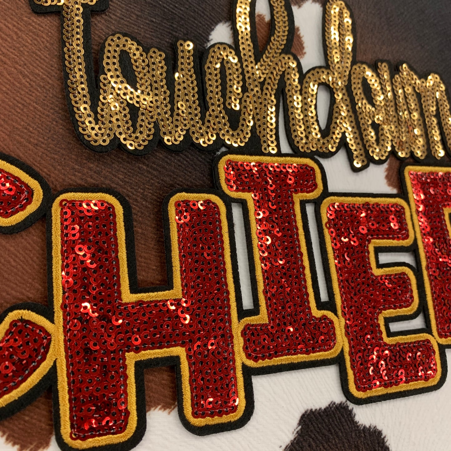 Touchdown Chiefs- 10.75” wide sequin