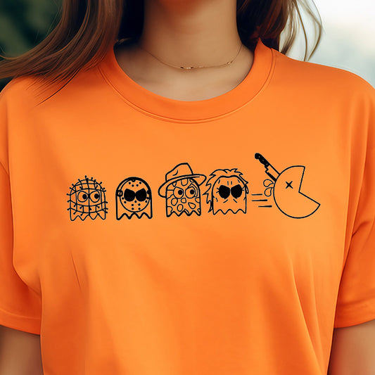 Ghost Men Game- Single Color (black)- 11.5” wide Single Color Transfer