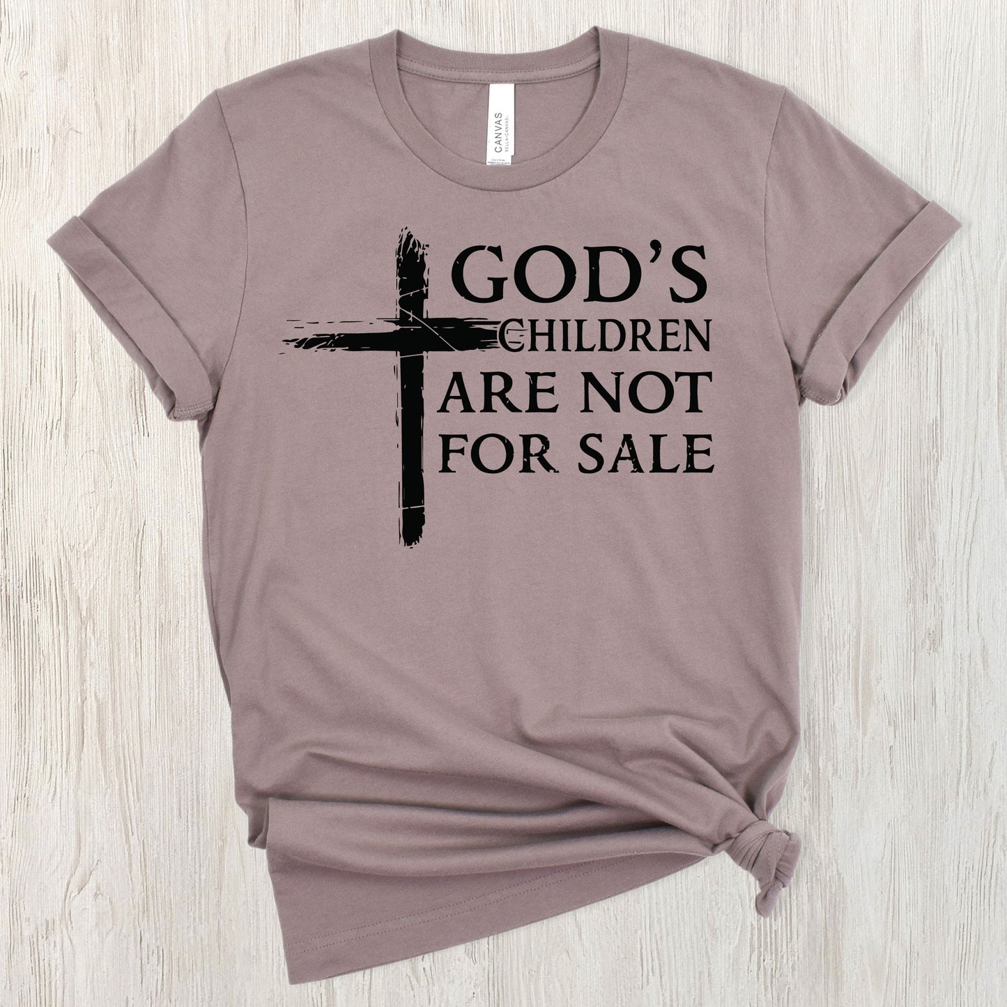God's Children Are Not For Sale- Single Color (black)- 11.5" wide Plastisol Screen Print Transfer
