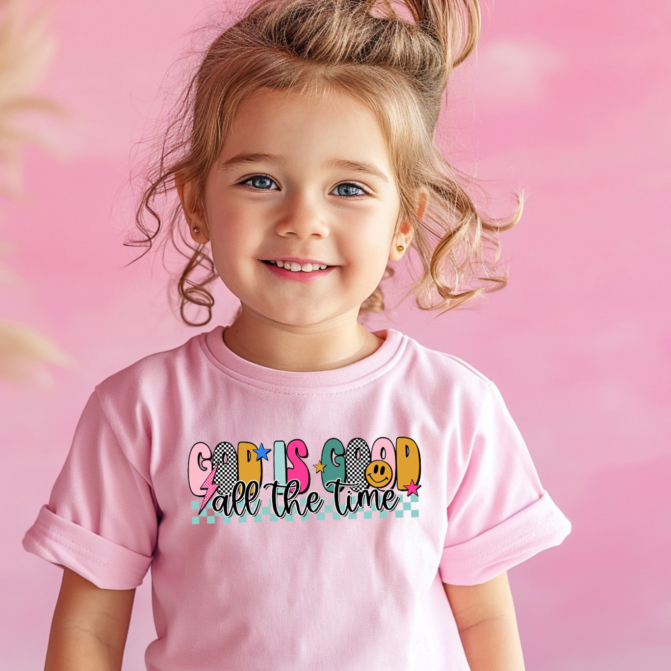 God is Good All the Time Checkered (toddler)- 7" wide DTF Transfer