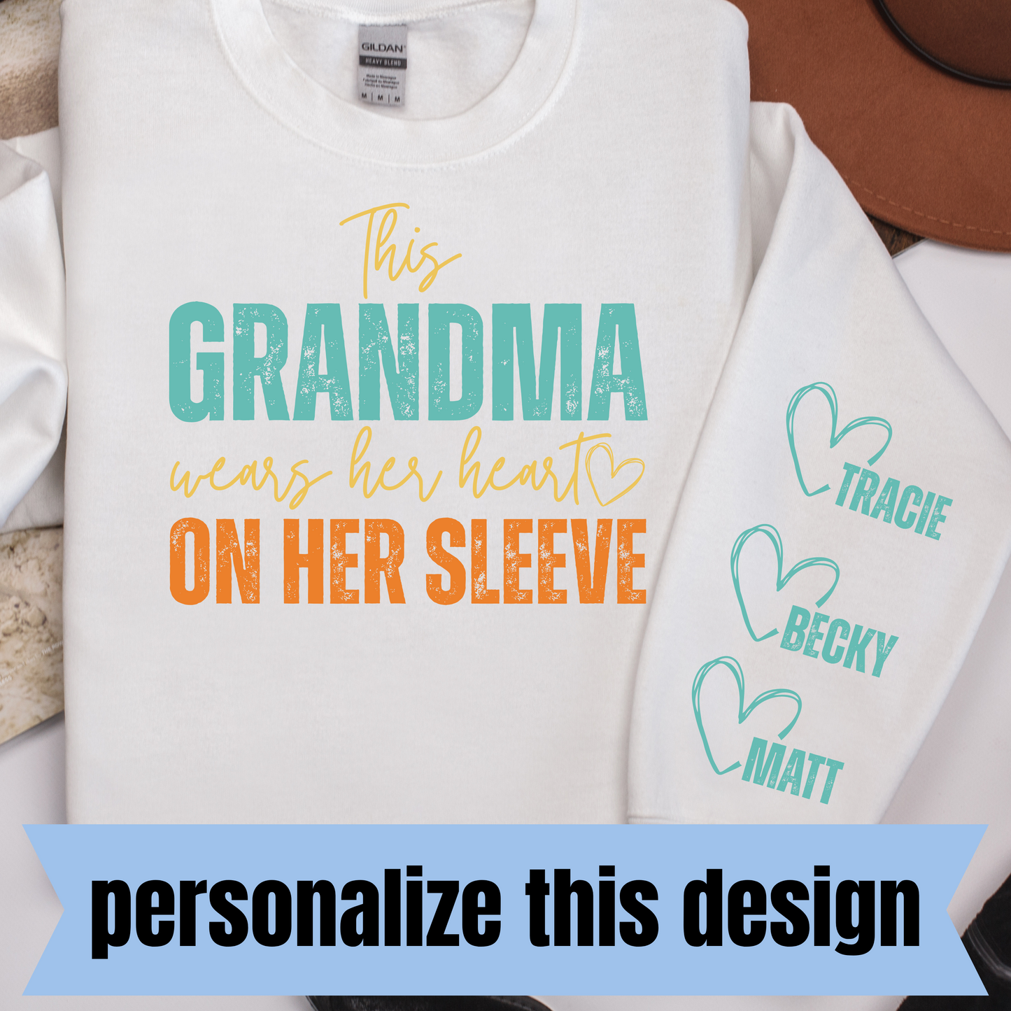 *PREORDER* Heart on her sleeve - Personalized DTF
