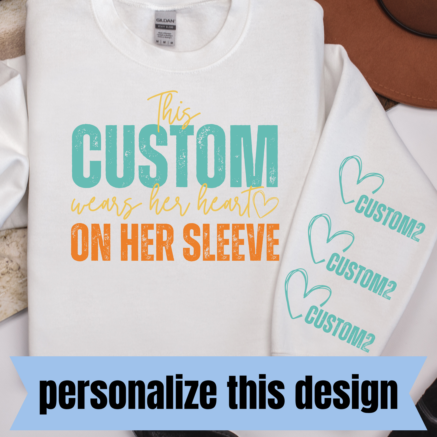 *PREORDER* Heart on her sleeve - Personalized DTF