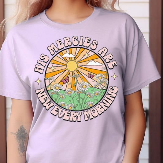 His Mercies are New Every Morning- 11" wide DTF Transfer