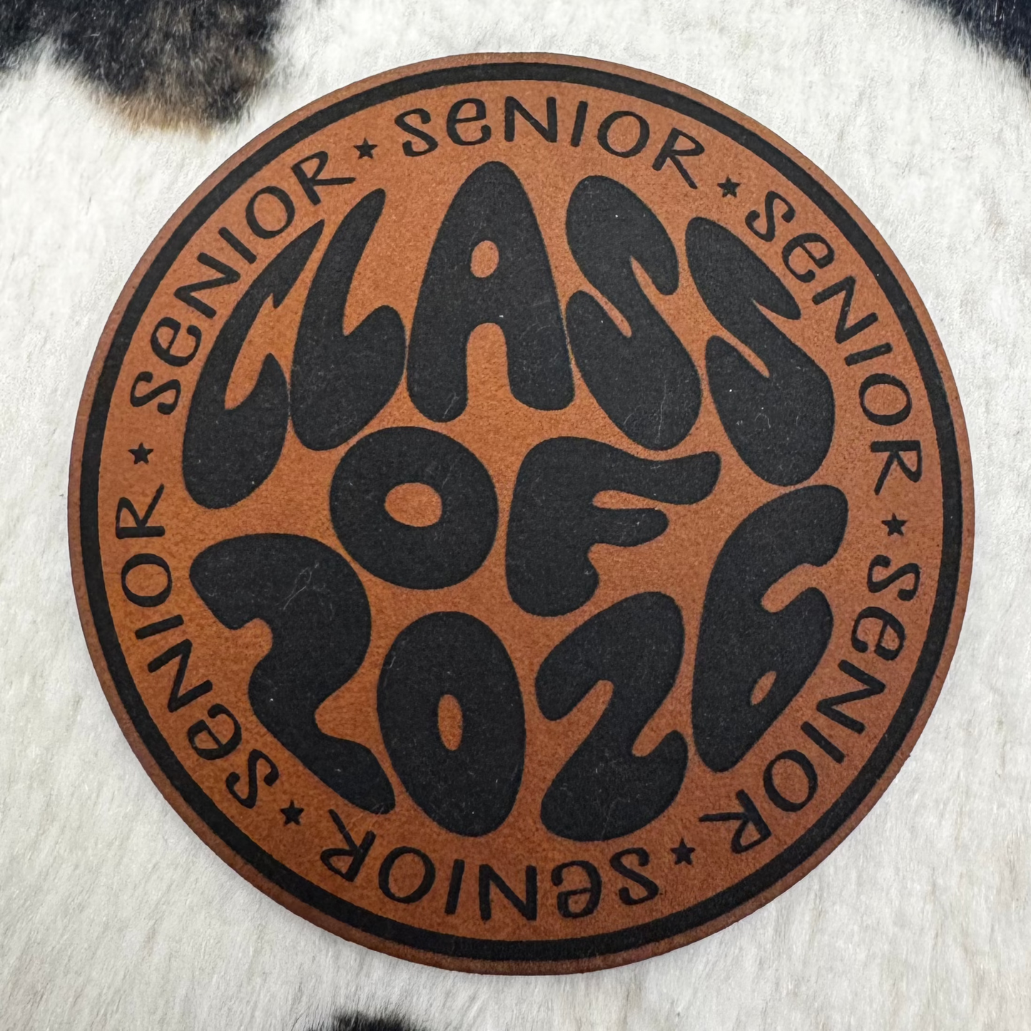 Senior Class of 2026- 2.45” round Leatherette Patch
