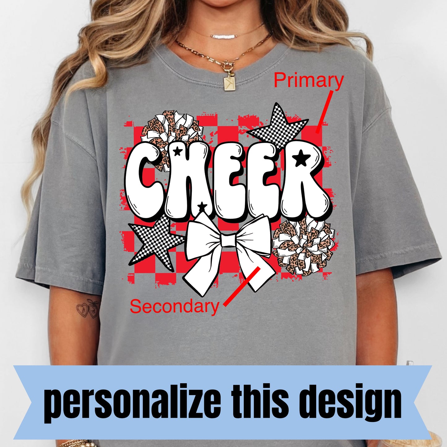 **PERSONALIZED** Custom Cheer Colors- Full Color DTF Transfer