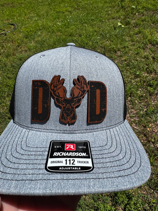 Dad Buck- 3.5" wide x 2" tall Leatherette Patch