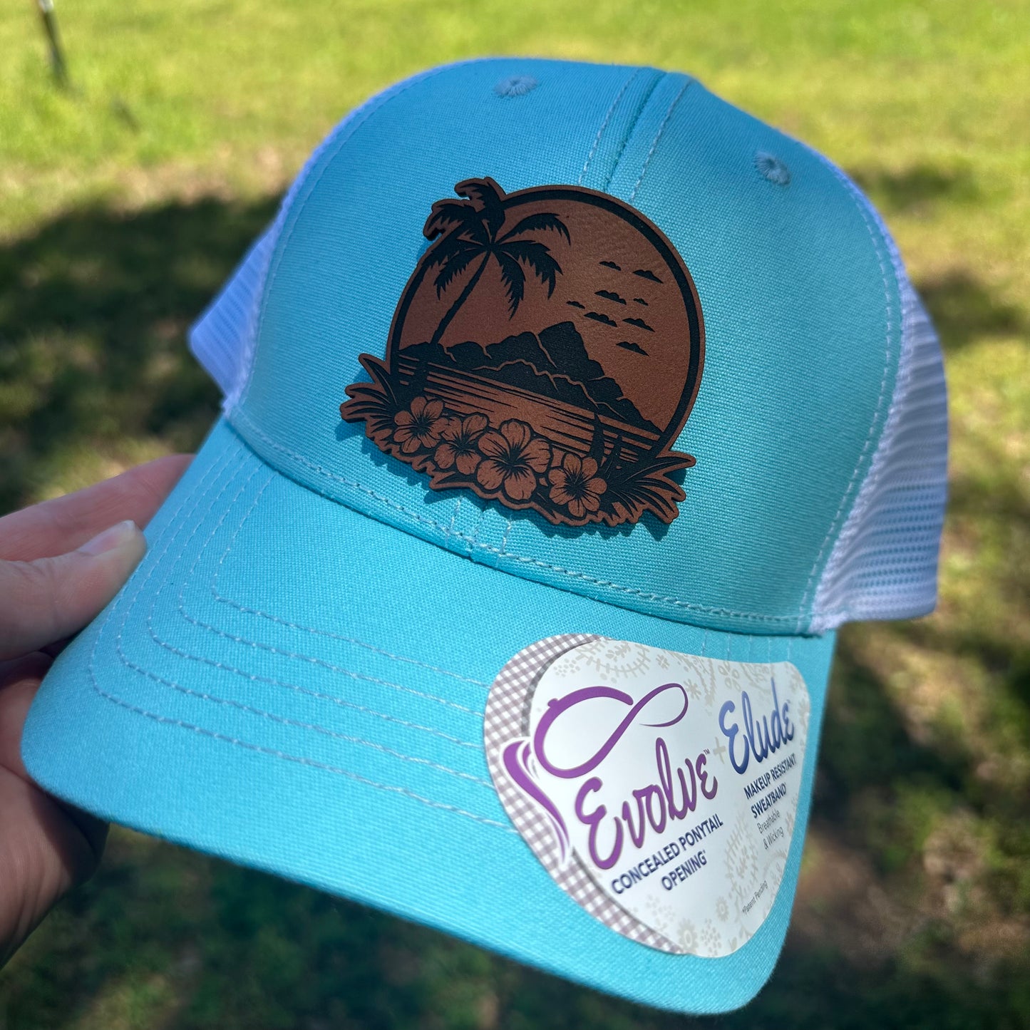 Tropical Paradise- " wide x " tall Leatherette Patch