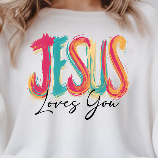Jesus Loves You- 11” DTF Transfer