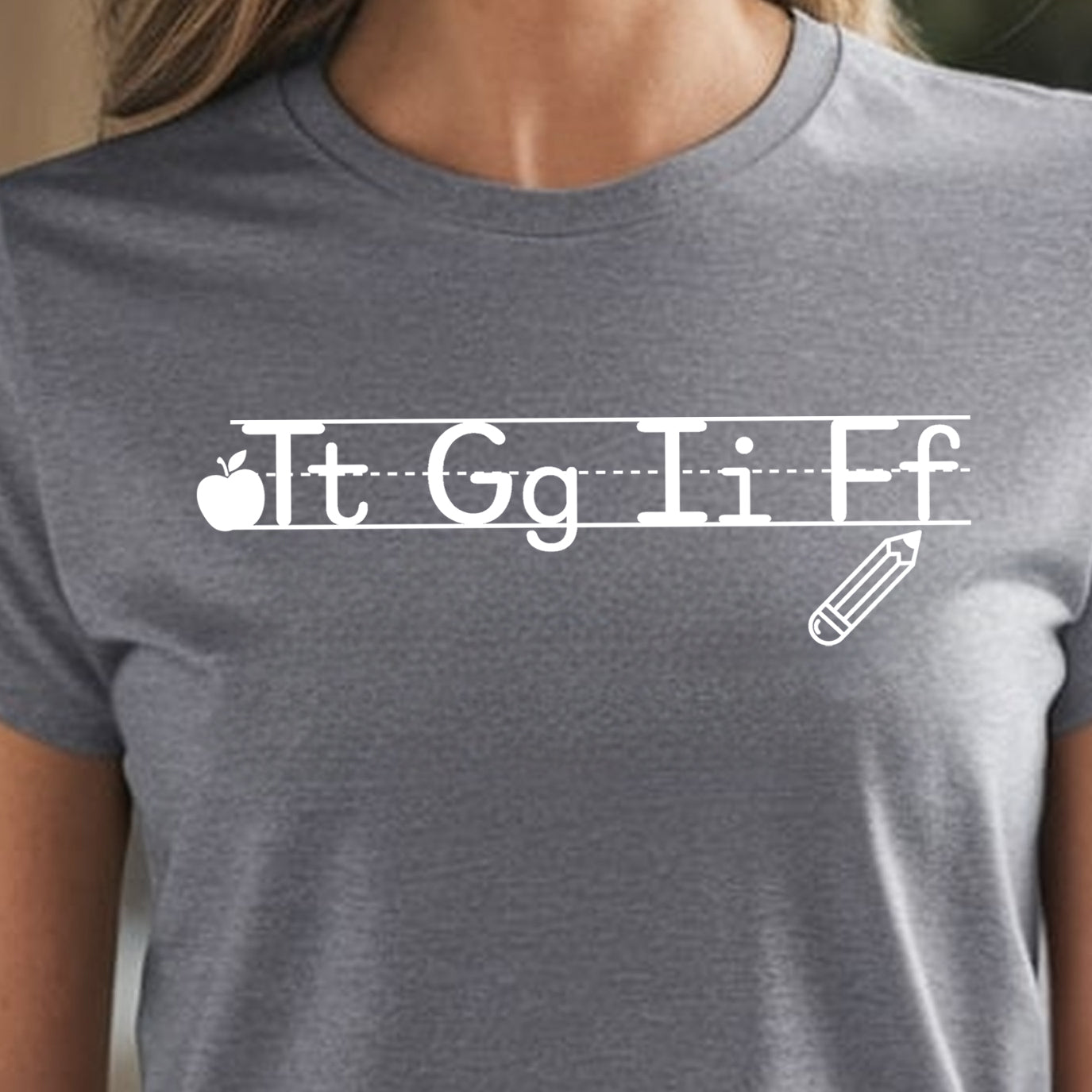 TGIF Teacher- Single Color (white)- 11.5” wide Single Color Transfer