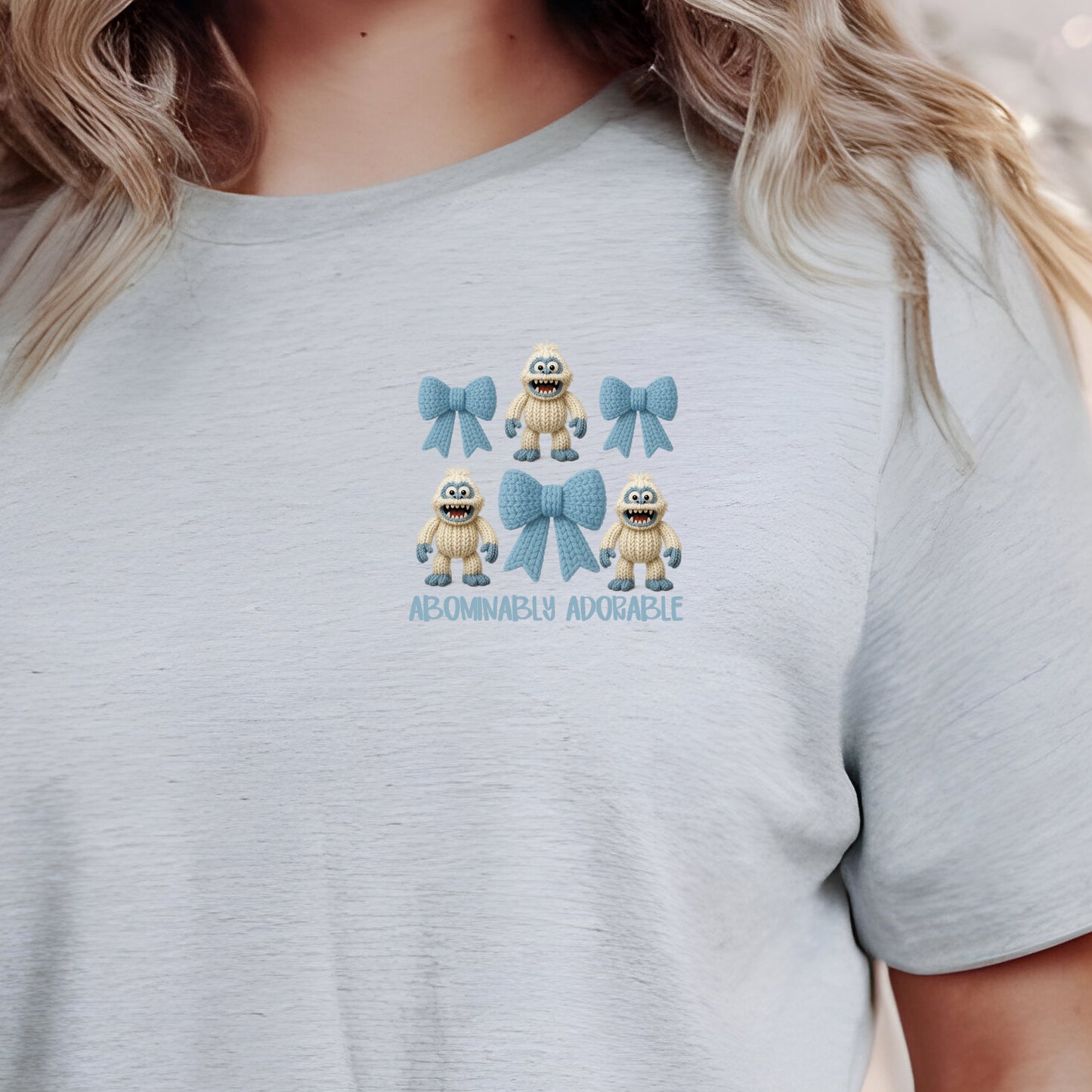 Abominably Adorable (pocket/hat)- 3.2" wide DTF Transfer