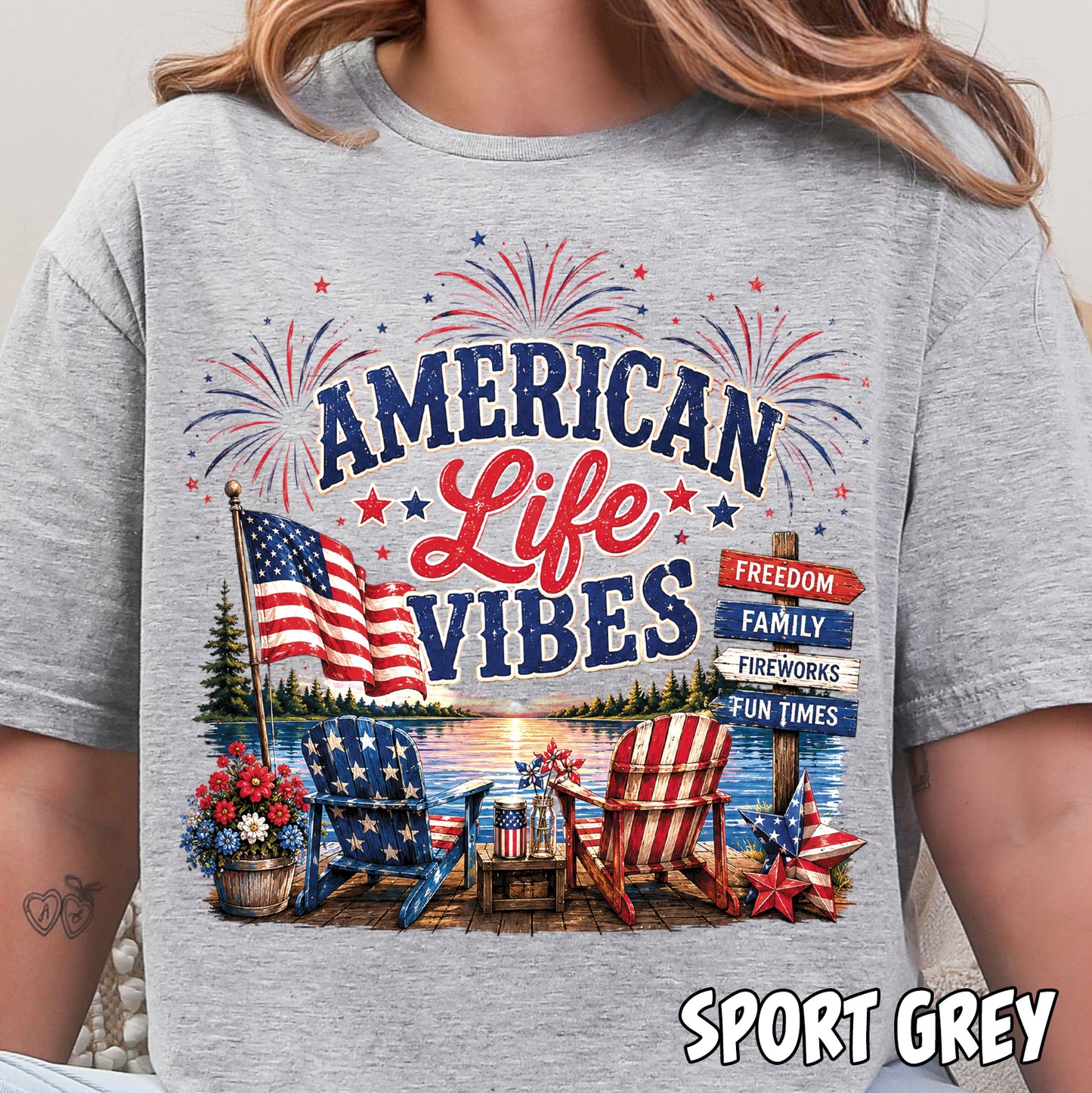 American Life Vibes- Full Color DTF Transfer