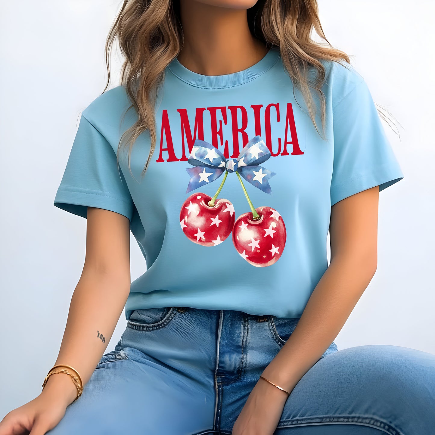 **PREORDER** America Cherry Coquette- 11" wide DTF Transfer