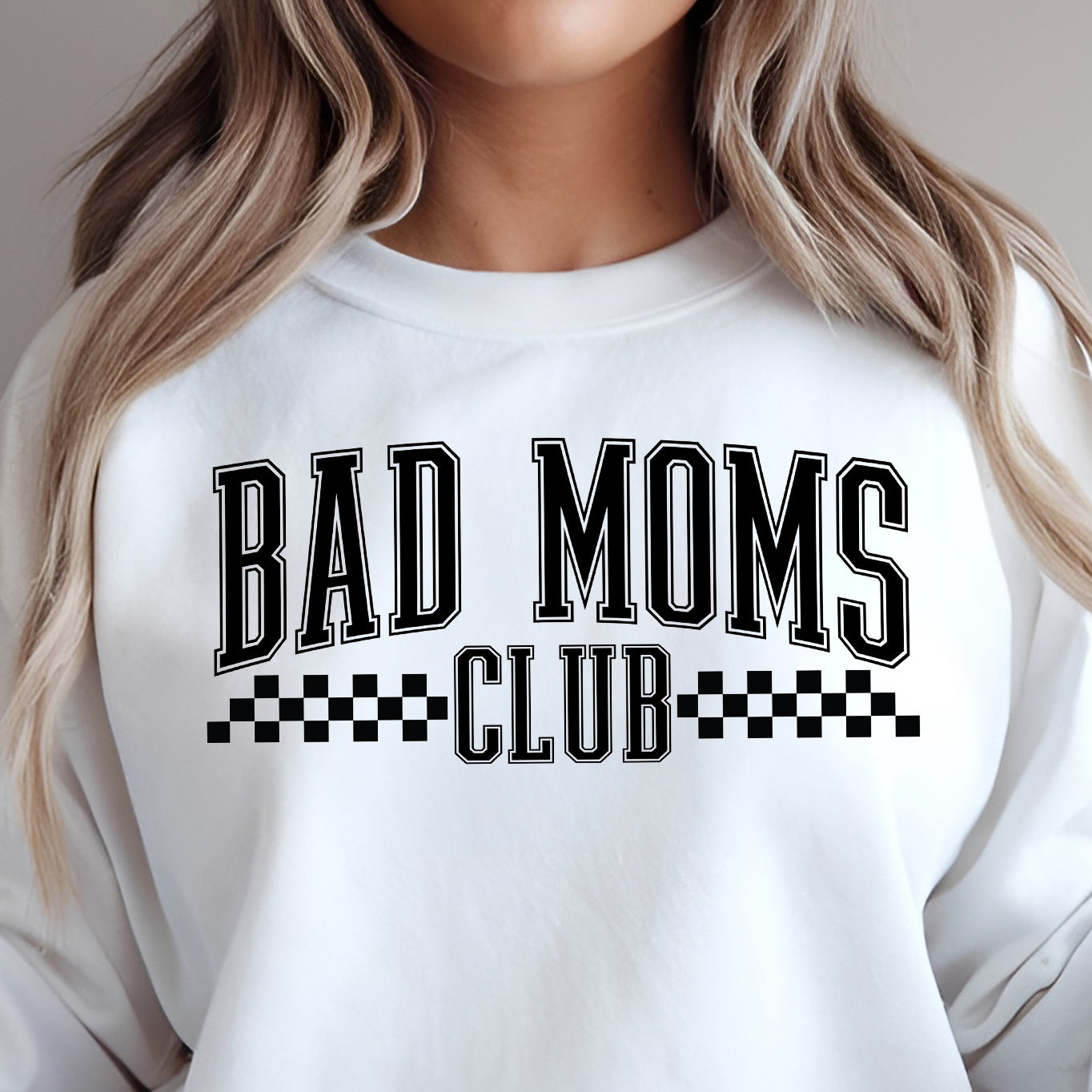 Bad Moms Club- Single Color (black)- 11.5" wide Plastisol Screen Print Transfer