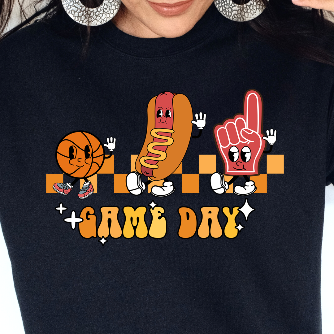 Basketball Game Day *full color matte clear film*- 11.5" wide Plastisol Screen Print Transfer