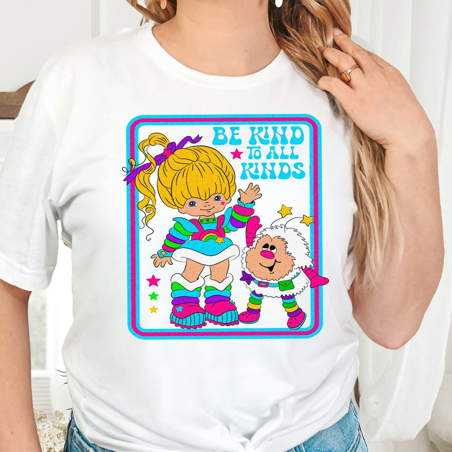 Be Kind to All Kinds- 11" wide DTF Glitter Transfer
