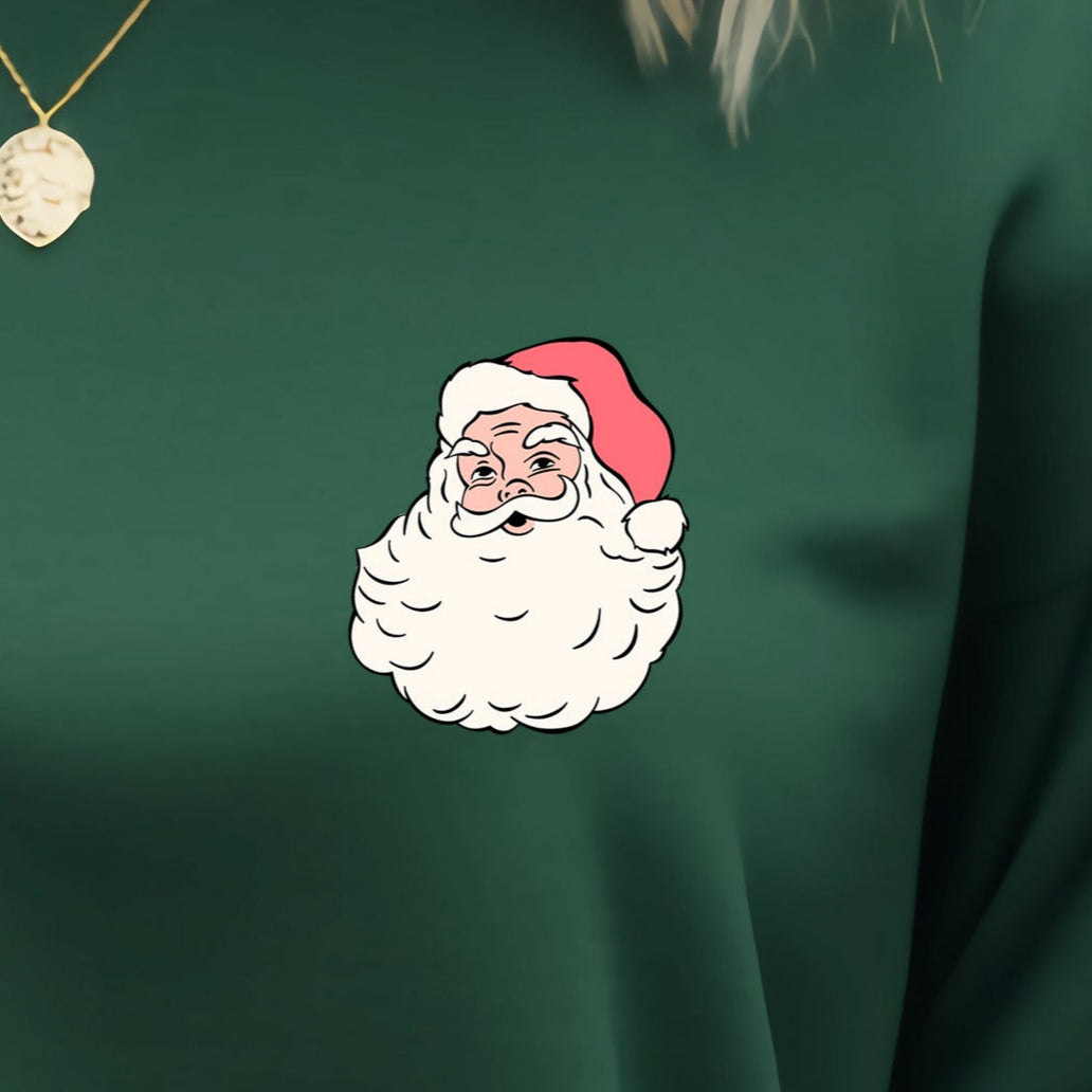 Big Nick Energy Santa (pocket/koozie) *full color matte clear film*- 3" wide Plastisol Screen Print Transfer