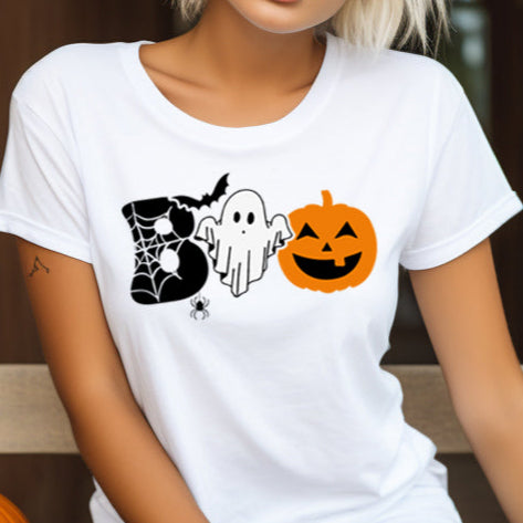 Boo *full color matte clear film*- 11.5" wide Plastisol Screen Print Transfer