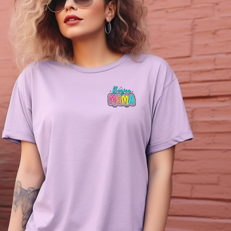 Boujee Mama (Pocket/Hat) *full color matte clear film*- 3" wide Plastisol Screen Print Transfer