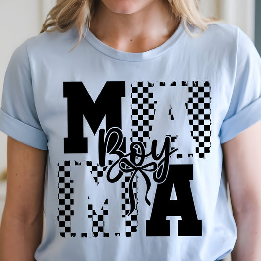 Boy Mama- Single Color (black)- 11.5" Screen Print Transfer
