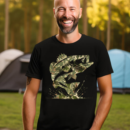 Camo Fish- 11" wide DTF Transfer