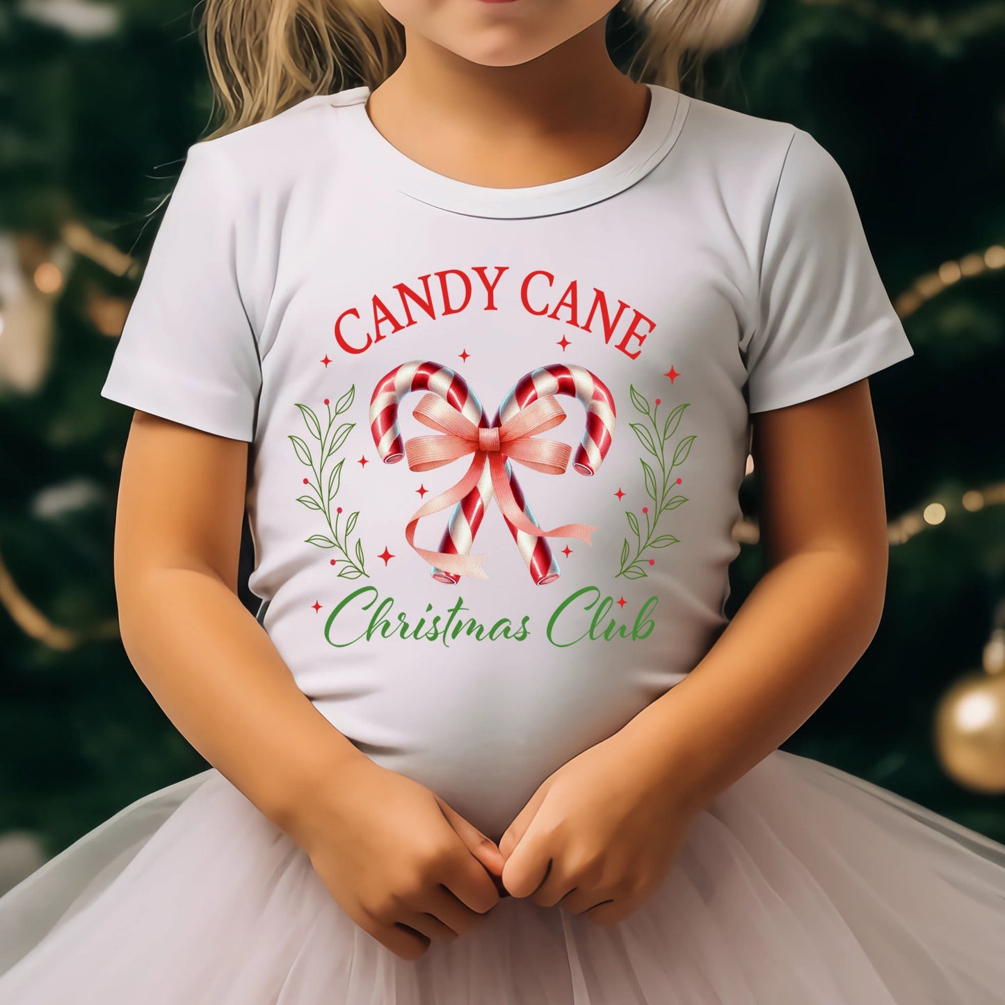 Candy Cane Christmas Club (toddler)- 7" wide DTF Transfer