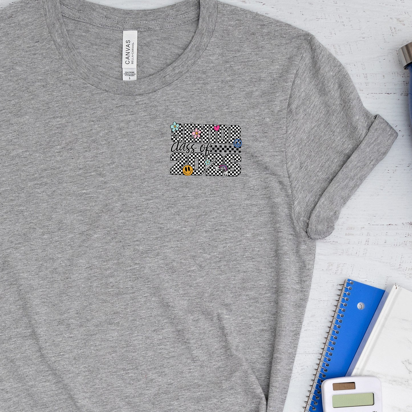 Checkered Senior Class of 2026 (pocket/koozie)- 3" wide DTF Transfer