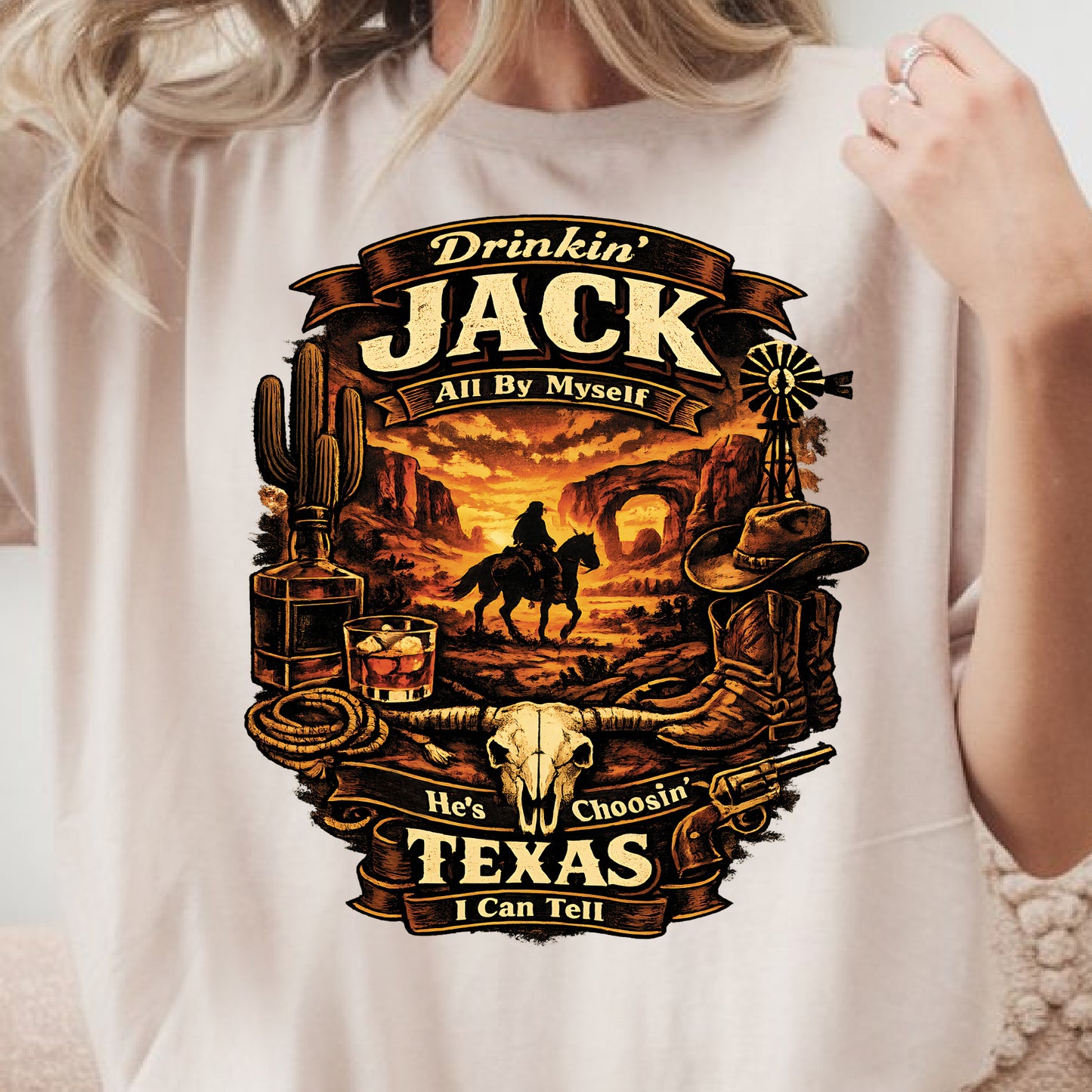 Choosin' Texas- Full Color DTF Transfer